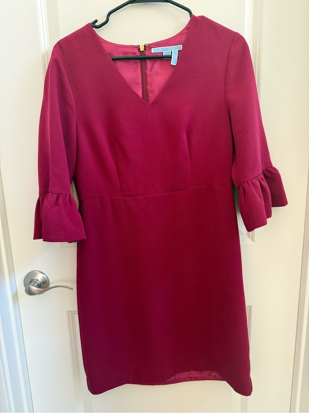 Draper James Berry V-Neck Ruffle Sleeve Mini Dress